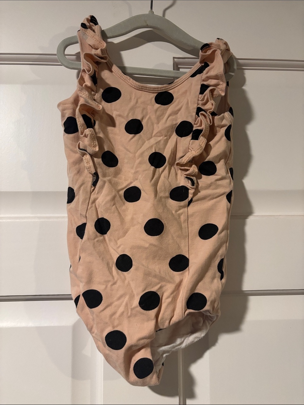 Remie Girl Peach Polka Dot Leotard